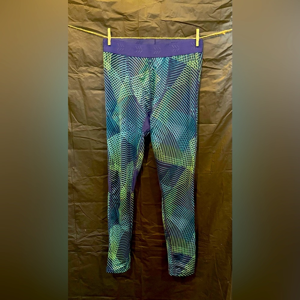Blue and green leggings